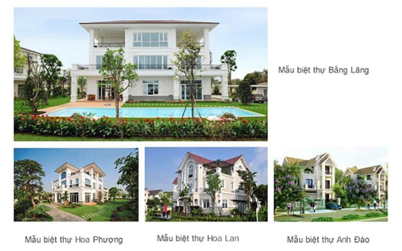 Biệt thự phân khu bằng lăng