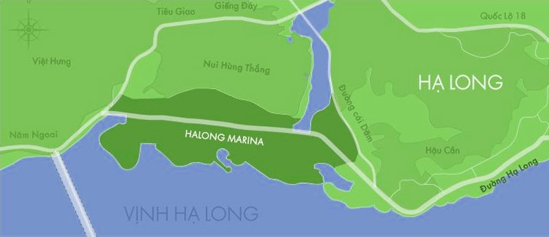 Vị trí dự án Hạ Long Marina