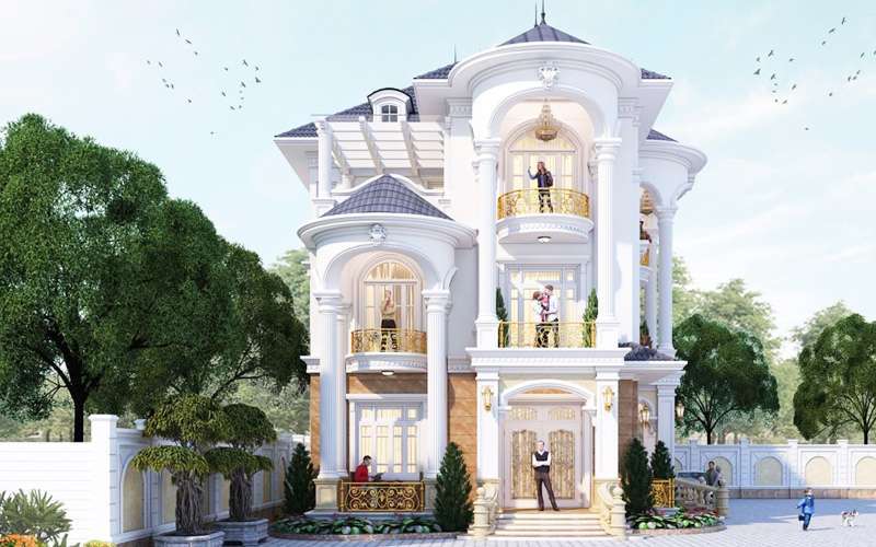 Biệt thự tân cổ điển sân vườn